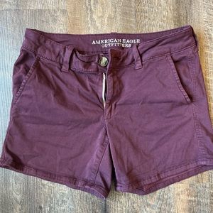 American eagle outfitters shorts size 6 in burgundy
